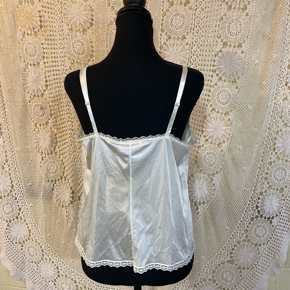 Vintage Lace Trim Satin Camisole - Picture 2 of 5